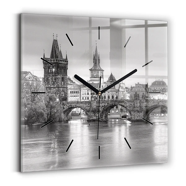 Horloge murale carrée Pont Charles à Prague