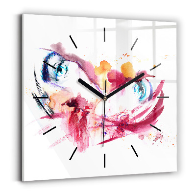 Horloge murale carrée Couple romantique