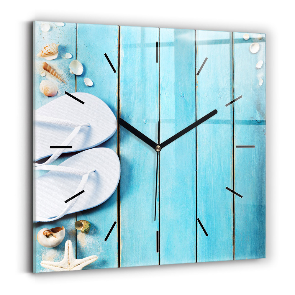 Horloge carrée en verre Accessoires de vacances