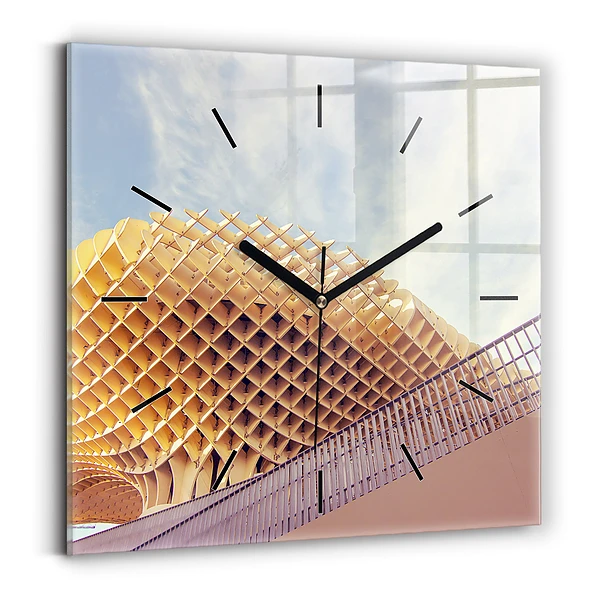 Horloge carrée en verre Point de vue à Séville