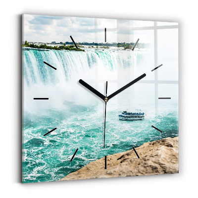 Horloge murale carrée Bateau et Niagara