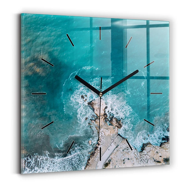 Horloge murale carrée Fjords de la Costa Blanca