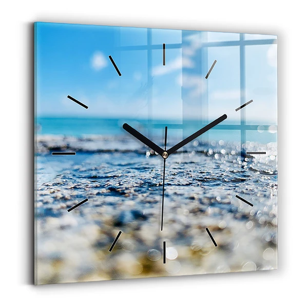 Horloge murale carrée Photographie de l'eau