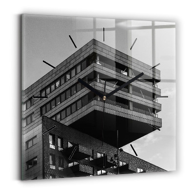 Horloge carrée en verre Architecture à Amsterdam