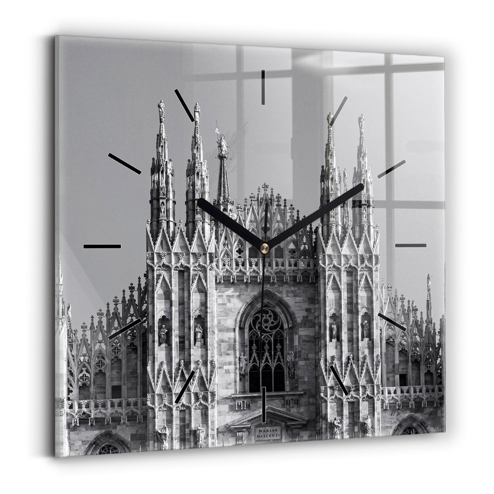 Horloge carrée en verre Cathédrale Duomo Di Milano