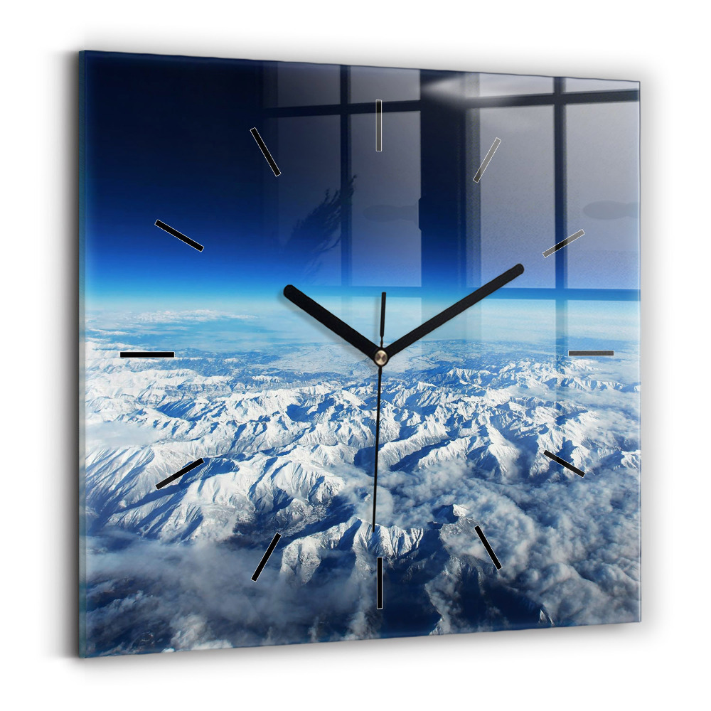 Horloge murale carrée Paysage de montagne des Pyrénées