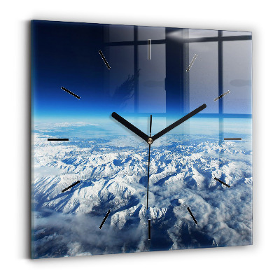 Horloge murale carrée Paysage de montagne des Pyrénées