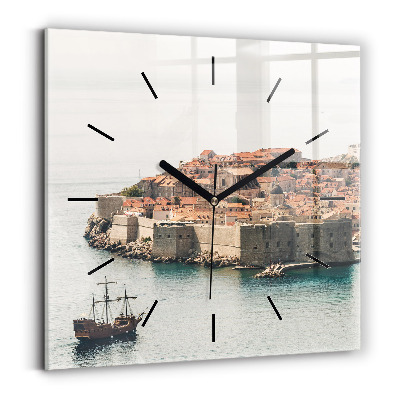 Horloge murale carrée Voilier à Dubrovnik