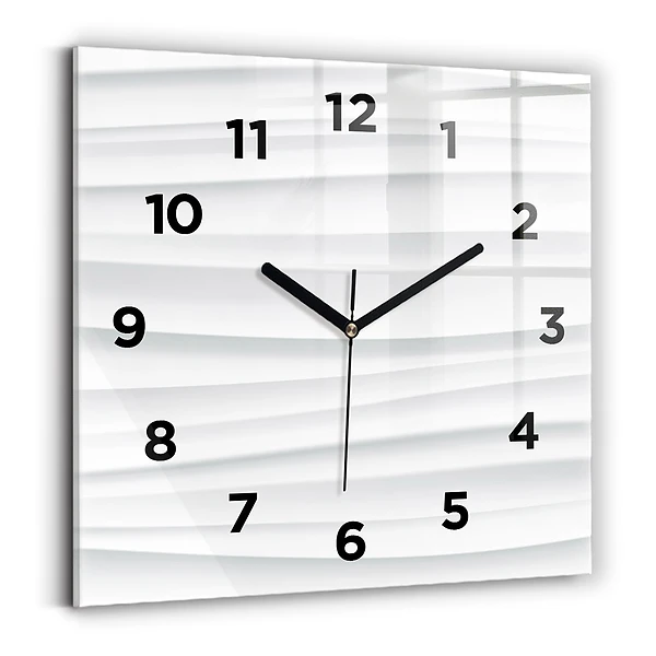Horloge carrée en verre Texture de vagues