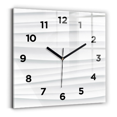 Horloge carrée en verre Texture de vagues