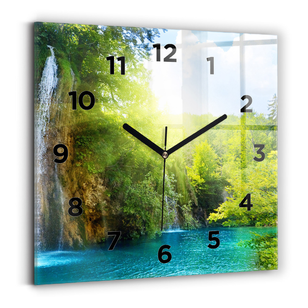 Horloge murale carrée Paysage de lagune