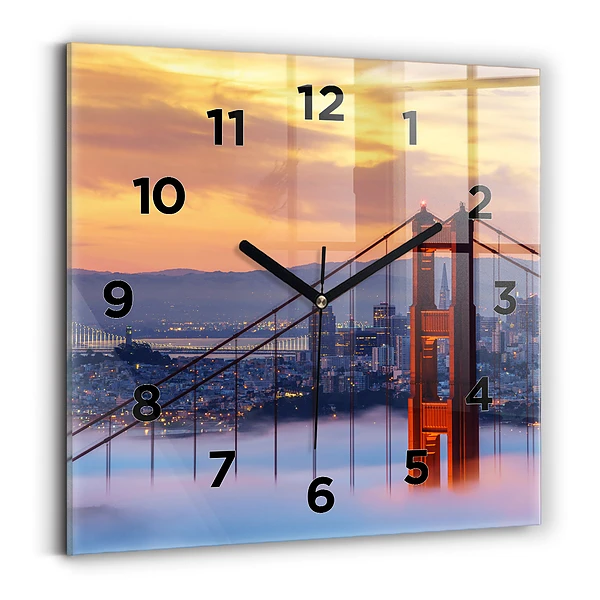 Horloge murale carrée Pont de San Francisco