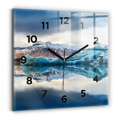 Horloge murale carrée Lac Jokulsarlon Islande
