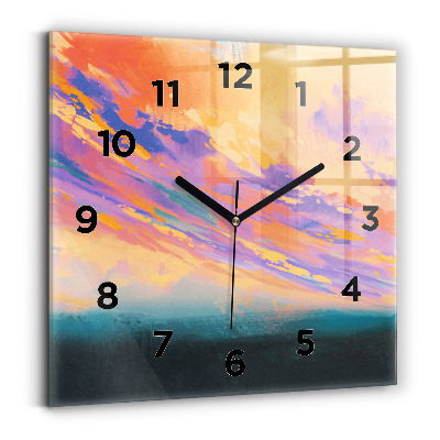 Pendule carrée en verre Amour platonique