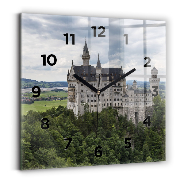 Pendule carrée en verre Château de Neuschwanstein