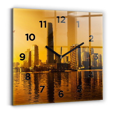 Pendule carrée en verre Rivière Zhujiang