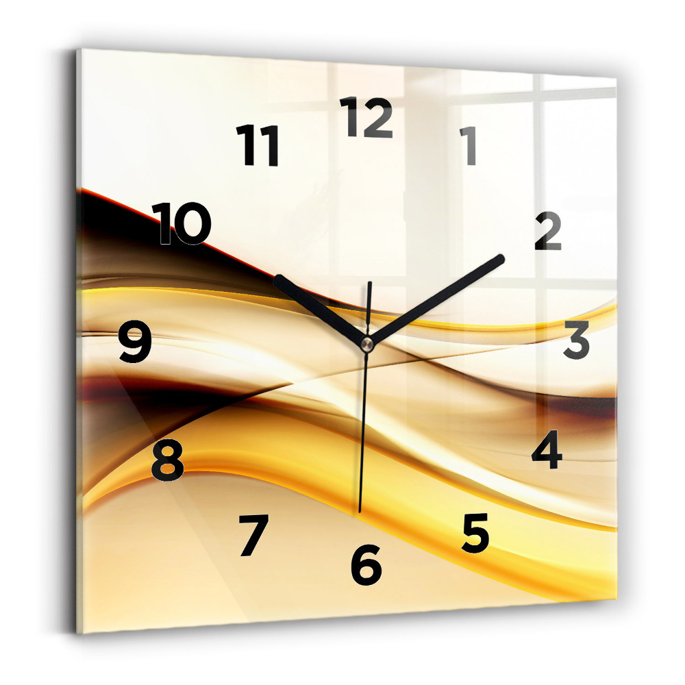 Horloge murale carrée Abstraction des vagues