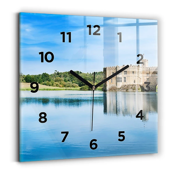 Horloge carrée en verre Château de Leeds
