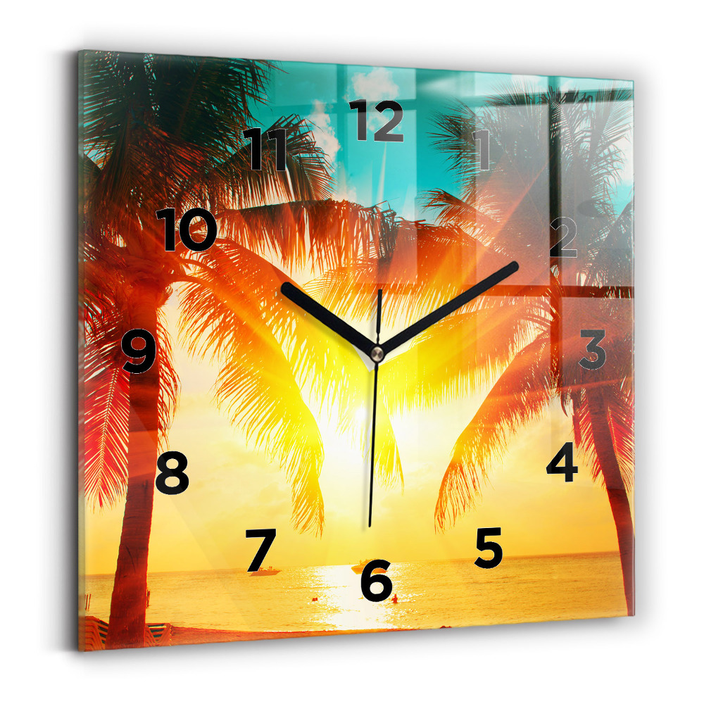 Horloge murale carrée Vacances Repos Été