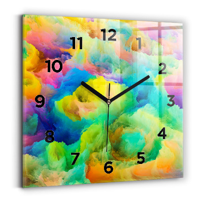 Pendule carrée en verre Texture fractale