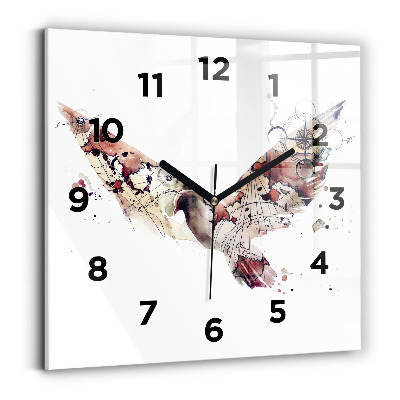 Horloge murale carrée Vue abstraite