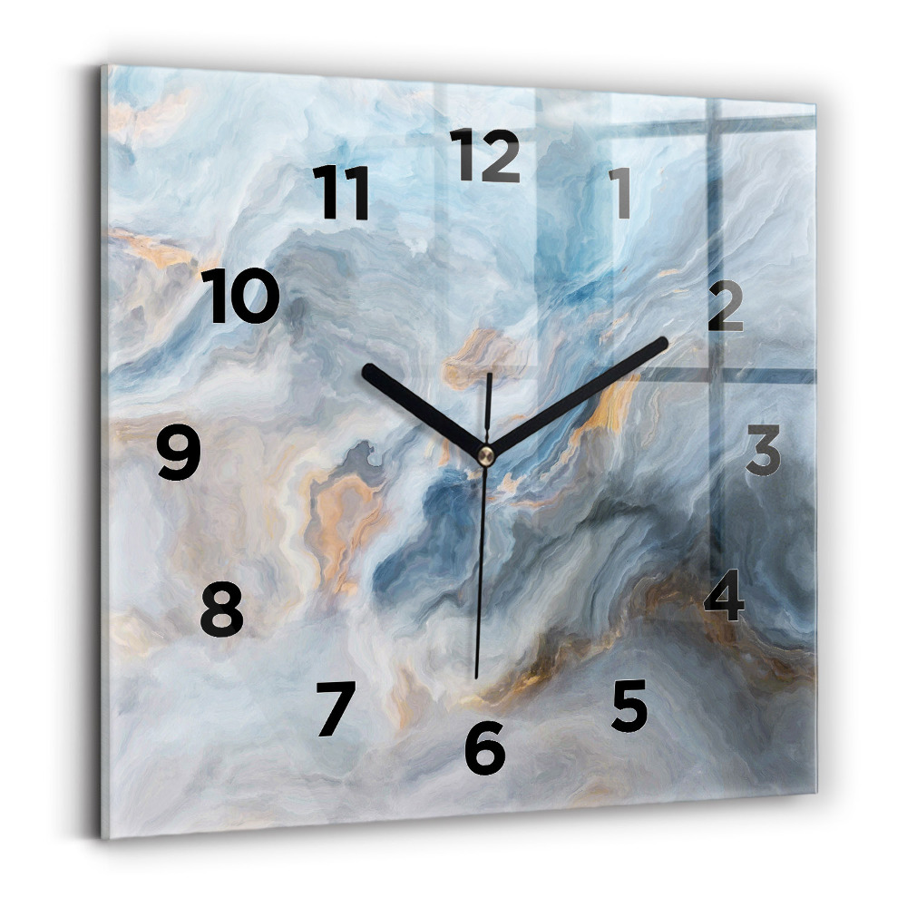 Horloge murale carrée Motif de marbre