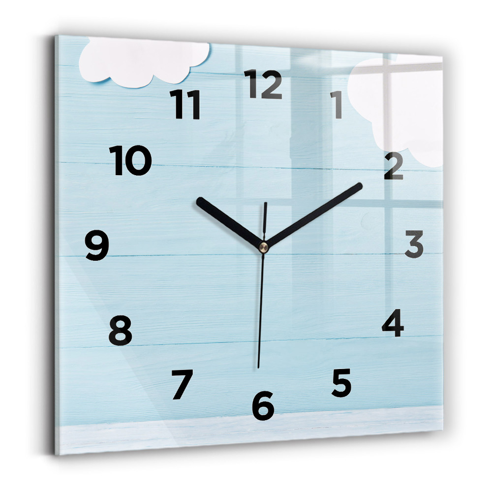 Pendule carrée en verre Tableau pour enfants