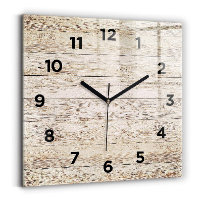 Horloge murale carrée Panneaux en bois