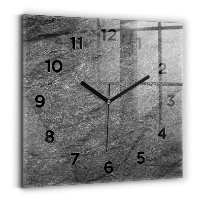 Horloge murale carrée Roche volcanique