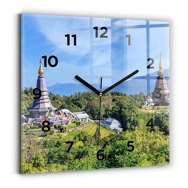 Horloge murale carrée Parc national de Chiang mai