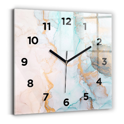 Horloge carrée en verre Image abstraite