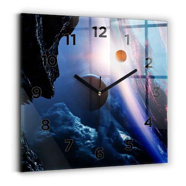 Horloge murale carrée Grande galaxie