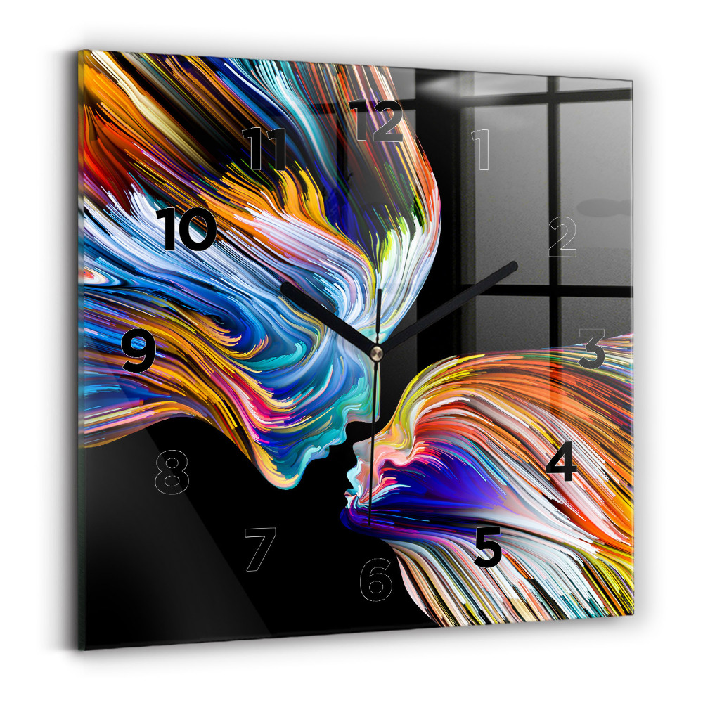 Horloge murale carrée Art émotionnel