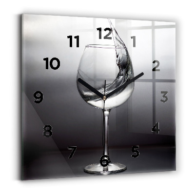 Horloge murale carrée Verre à vin