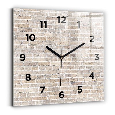 Horloge murale carrée Mur de briques