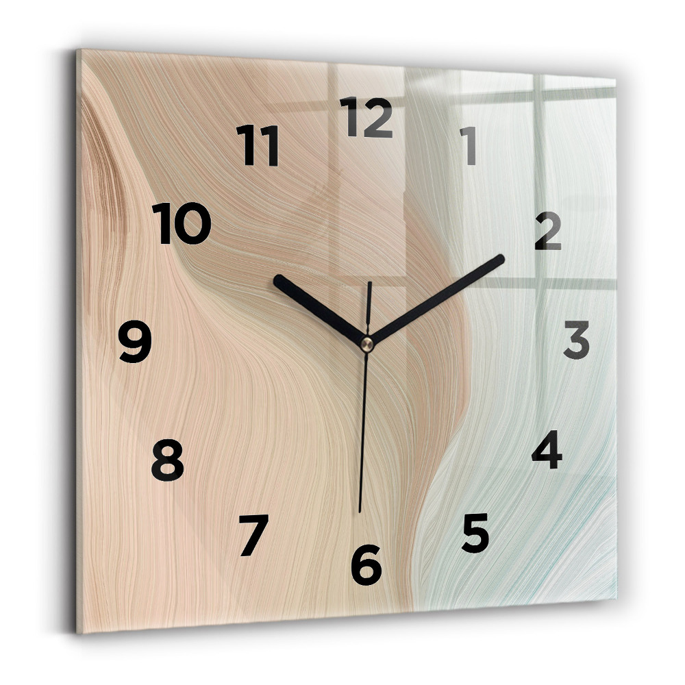 Horloge murale carrée Vague abstraite