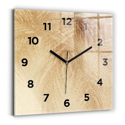 Pendule carrée en verre Abstraction or