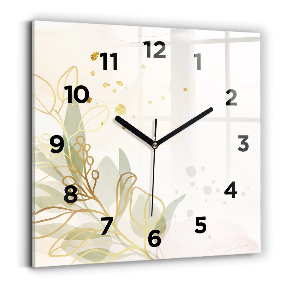 Horloge carrée en verre Abstrait pastel