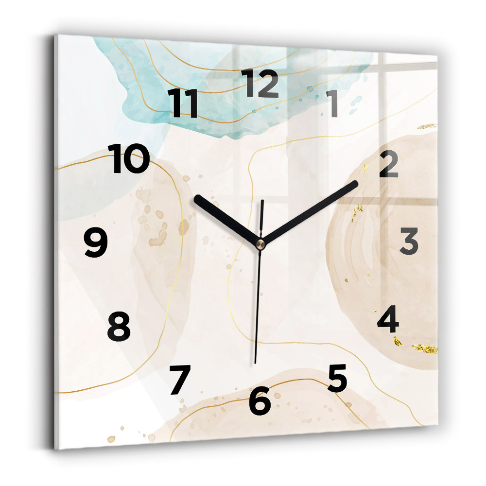 Horloge murale carrée Taches d'aquarelle