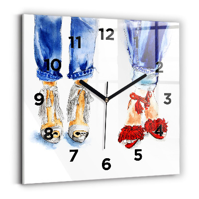 Horloge murale carrée Épingles pour femmes