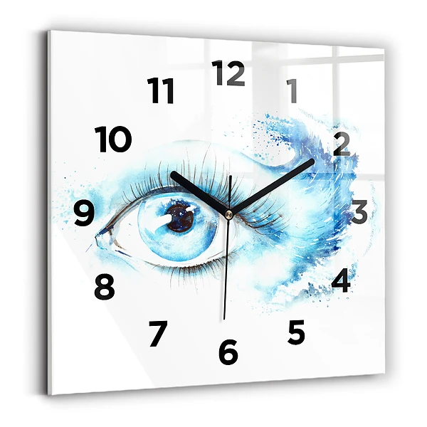 Horloge carrée en verre Œil marin