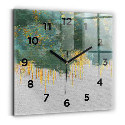 Pendule carrée en verre Motif décoratif