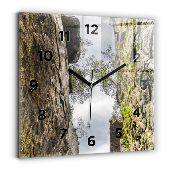 Horloge carrée en verre Cité du rock en République tchèque