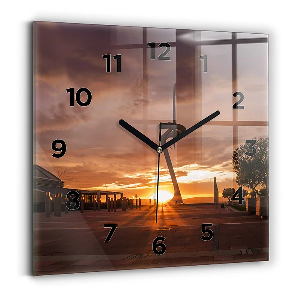 Horloge carrée en verre Parc olympique de Barcelone