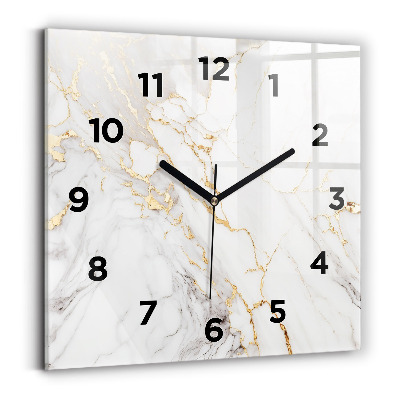 Pendule carrée en verre Marbre décoratif