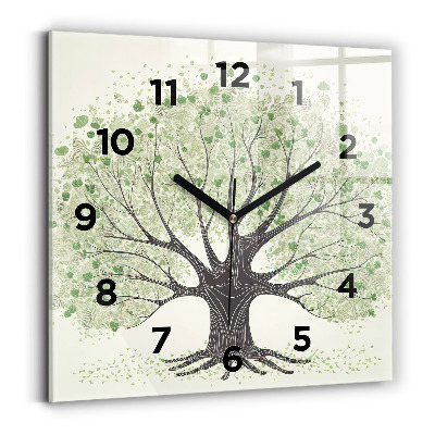 Horloge murale carrée Grand arbre nature