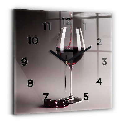 Horloge murale carrée Lampe de vin rouge