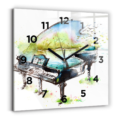 Horloge carrée en verre Illustration des 4 saisons