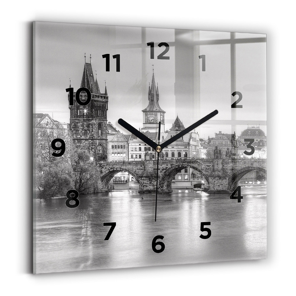 Horloge murale carrée Pont Charles à Prague