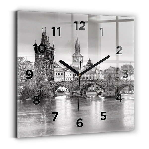 Horloge murale carrée Pont Charles à Prague